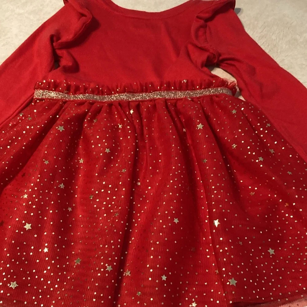 Red & gold Christmas dress 2T